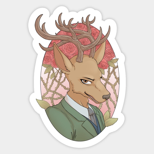 Elegant Deer Sticker by JFells